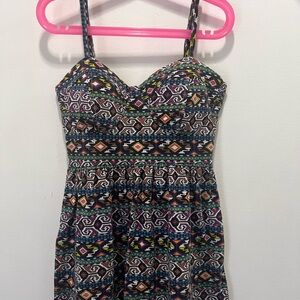 Colorful Geometric Print Dress